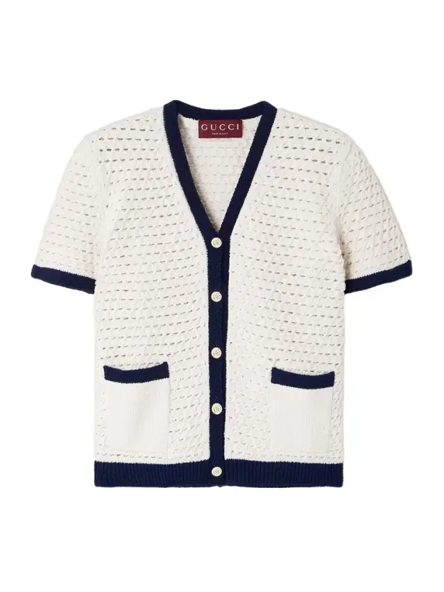 Crocheted Cotton-blend Cardigan
