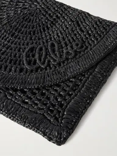Chloé + Made For A Woman The Summer Banana Leather-trimmed Raffia Shoulder Bag | Thumbnail 4 Chloé + Made For A Woman The Summer Banana Leather-trimmed Raffia Shoulder Bag | Thumbnail 4