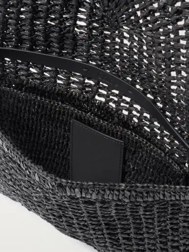 Chloé + Made For A Woman The Summer Banana Leather-trimmed Raffia Shoulder Bag | Thumbnail 5 Chloé + Made For A Woman The Summer Banana Leather-trimmed Raffia Shoulder Bag | Thumbnail 5