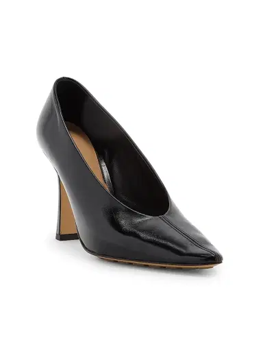 Bottega Veneta Women's Sofia 90MM Leather Pumps - Black | Thumbnail 2