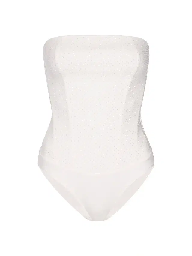 Good American Women's Sculpting Corset Strapless Crystal Bodysuit - Cloud White