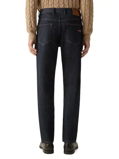 Zegna Men's Rinse-Washed Stretch Cotton Roccia Jeans - Dark Blue - Size 38 | Thumbnail 4 Zegna Men's Rinse-Washed Stretch Cotton Roccia Jeans - Dark Blue - Size 38 | Thumbnail 4