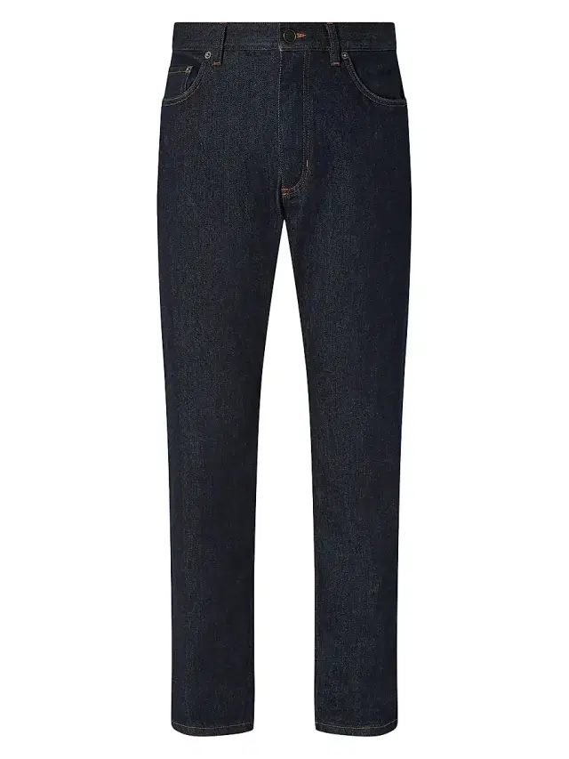 ZEGNA Men's Rinse-Washed Stretch Cotton Roccia Jeans - Dark Blue