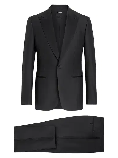 Zegna Men's Trofeo 600 Tailoring Evening Suit - Black - Size 50 | Thumbnail 2