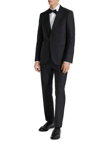 Zegna Men's Trofeo 600 Tailoring Evening Suit - Black - Size 50 | Thumbnail 3