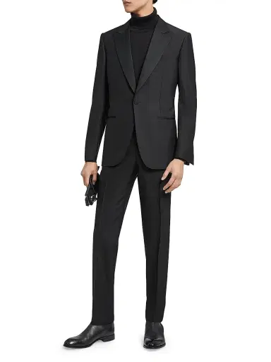 Zegna Men's Trofeo 600 Tailoring Evening Suit - Black - Size 50 | Thumbnail 1