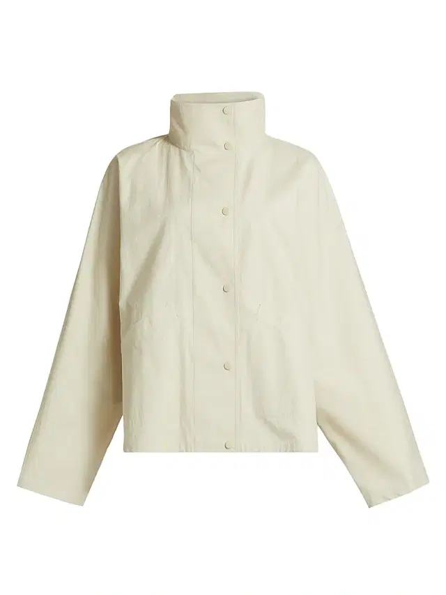 Women's Organic Cotton-Blend Stand-Collar Jacket - Oyster