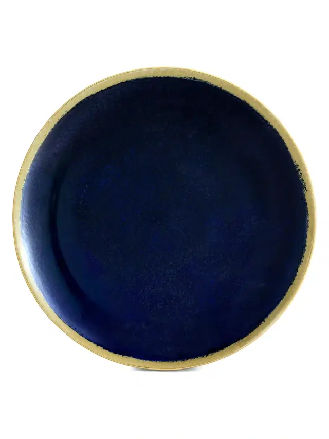 Zen Forest 24K Gold & Porcelain Dessert Plate