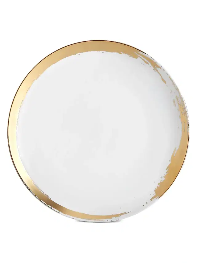Zen 24K Gold & Porcelain Dinner Plate