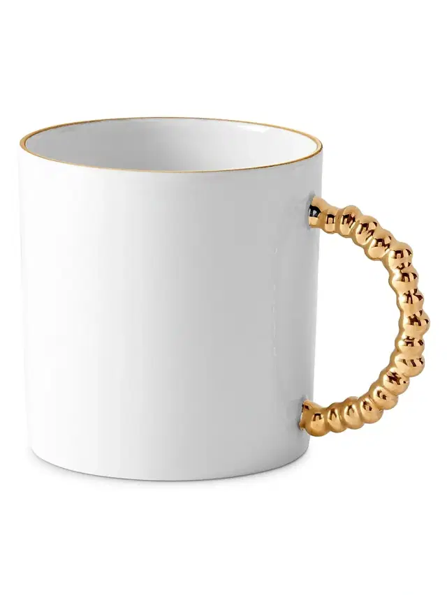 Haas Mojave 24K Gold Gold & Porcelain Mug