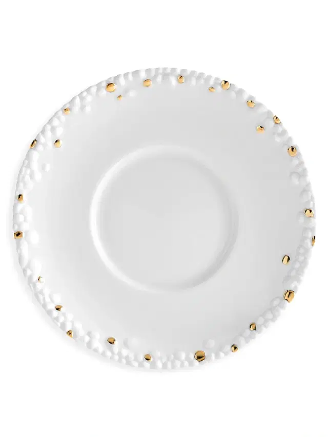 Haas Mojave 24K Gold & Porcelain Saucer
