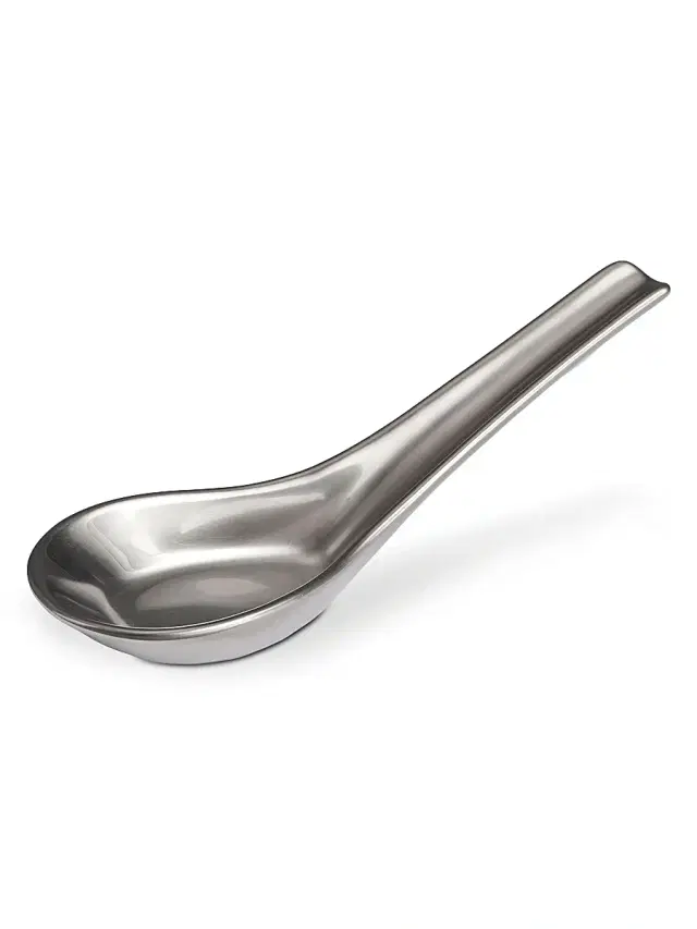 Chinese Soup Spoon - Platinum