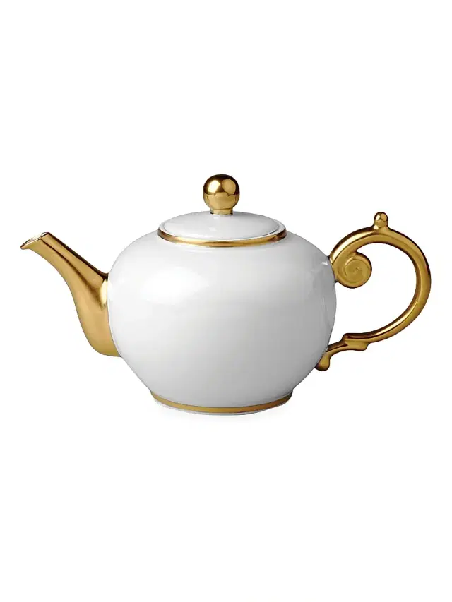 Aegean Porcelain Teapot - Gold