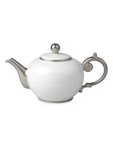 L'Objet Aegean Porcelain Teapot - Platinum | Thumbnail 1