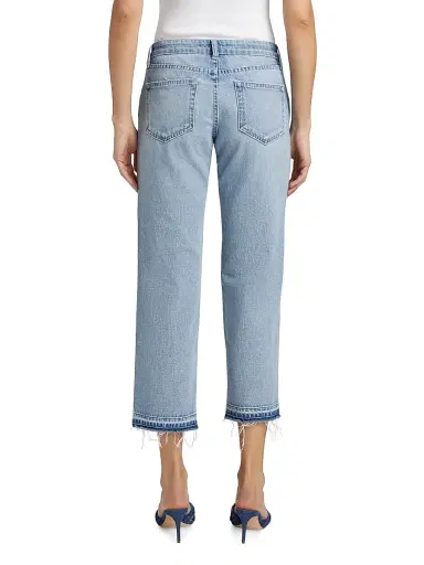 L'AGENCE Women's Blaine Distressed Denim Low-Rise Stovepipe Crop Jeans - Albee | Thumbnail 5