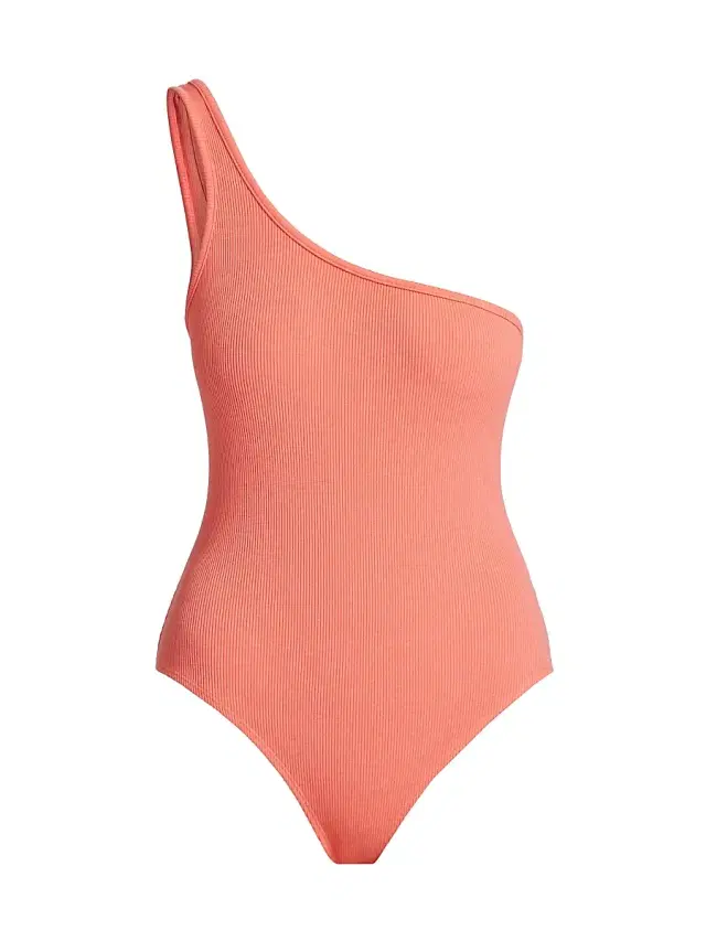 L'AGENCE Women's Cassidy One-Shoulder Bodysuit - Coral