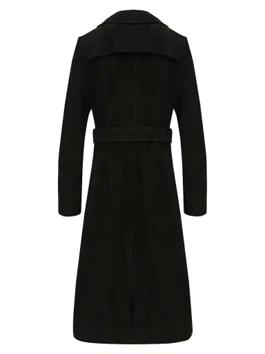 Gorski Women's Metis Suede Belted Trench Coat - Black - Size XL | Thumbnail 2 Gorski Women's Metis Suede Belted Trench Coat - Black - Size XL | Thumbnail 2
