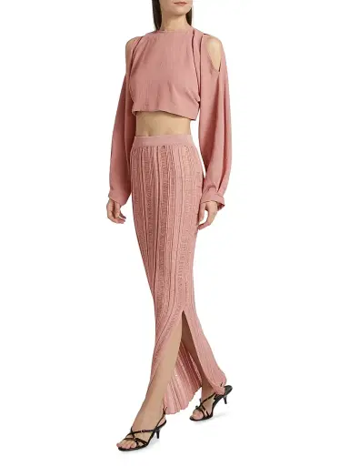 Nonchalant Label Women's Juliette Body-Con Crop Top - Mauve - Size XS | Thumbnail 2