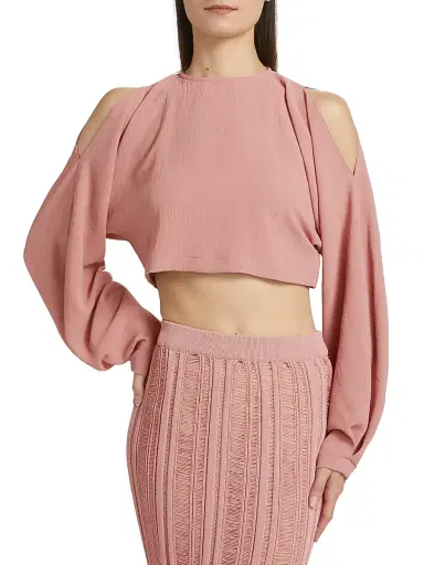 Nonchalant Label Women's Juliette Body-Con Crop Top - Mauve - Size XS | Thumbnail 3