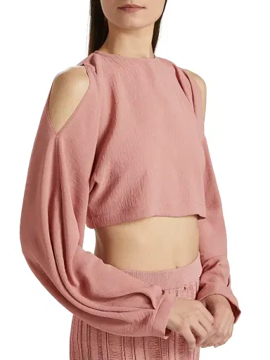 Nonchalant Label Women's Juliette Body-Con Crop Top - Mauve - Size XS | Thumbnail 6