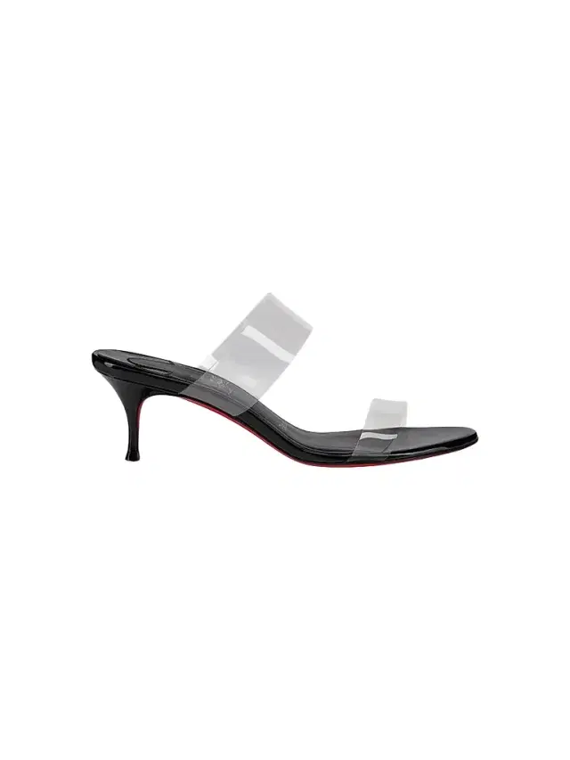 Christian Louboutin Women's Just Nothing 55MM Leather Sandal Heels - Black