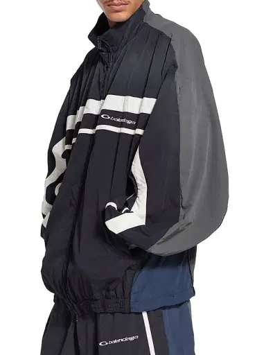 Balenciaga Men's 50/50 Tracksuit Jacket - Black Faded - Size 40 | Thumbnail 3
