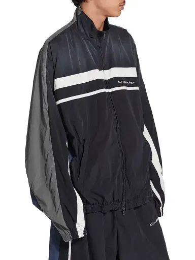 Balenciaga Men's 50/50 Tracksuit Jacket - Black Faded - Size 40 | Thumbnail 6