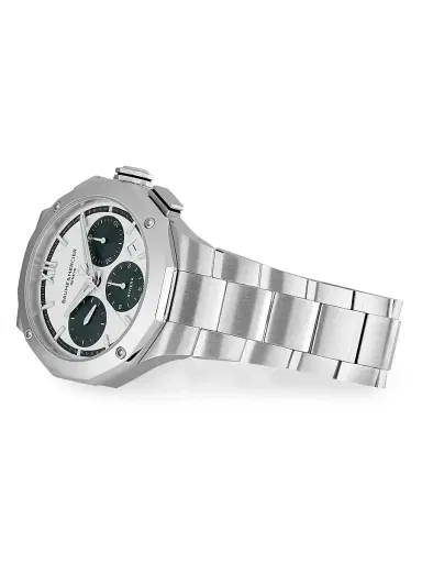 Baume & Mercier Men's Riviera White Stainless Steel Watch/41MM - Stainless Steel | Thumbnail 4 Baume & Mercier Men's Riviera White Stainless Steel Watch/41MM - Stainless Steel | Thumbnail 4