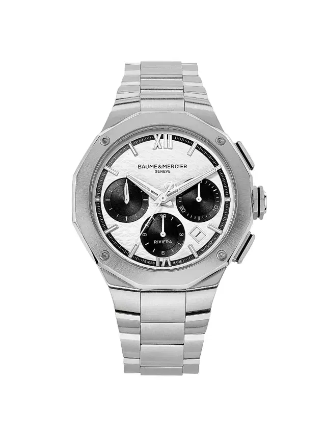 Men's Riviera White Stainless Steel Watch/41MM - Stainless Steel