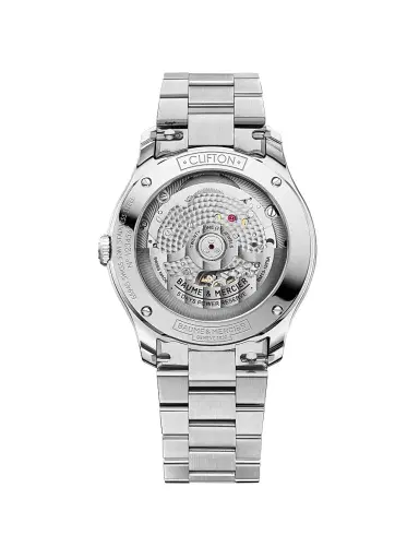 Baume & Mercier Men's Clifton White Stainless Steel Watch/39MM - Stainless Steel | Thumbnail 3 Baume & Mercier Men's Clifton White Stainless Steel Watch/39MM - Stainless Steel | Thumbnail 3