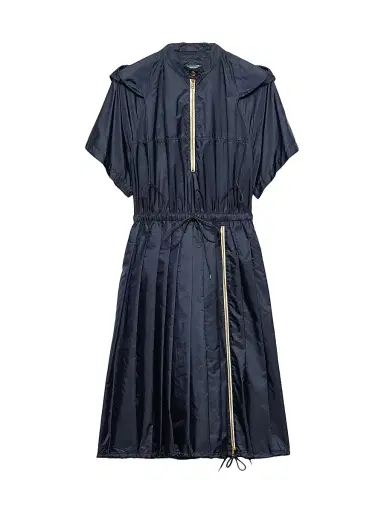 Prada Women's Light Re-Nylon Midi-Dress - Blue | Thumbnail 1 Prada Women's Light Re-Nylon Midi-Dress - Blue | Thumbnail 1