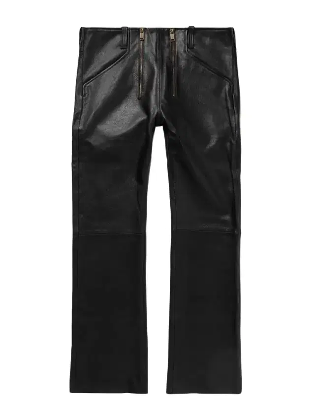 Slim-Fit Bootcut Leather Trousers - Men