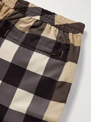 Burberry Straight-Leg Long-Length Checked Swim Shorts - Men | Thumbnail 4