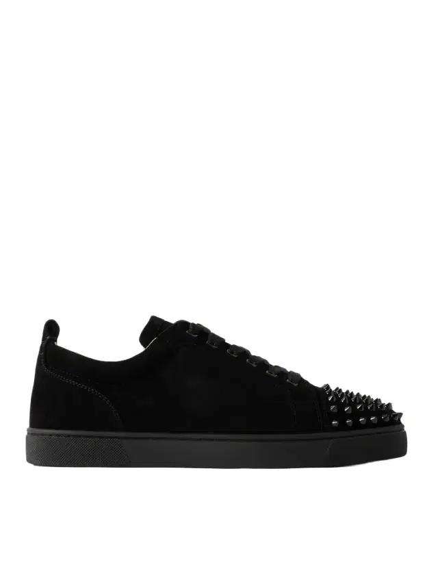 Christian Louboutin Louis Junior Spikes Cap-Toe Suede Sneakers - Men