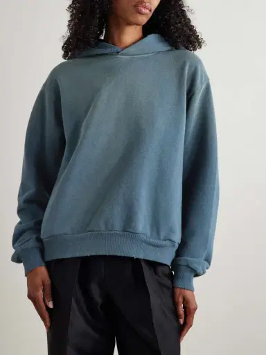 Acne Studios Printed Organic Cotton-blend Jersey Hoodie | Thumbnail 3 Acne Studios Printed Organic Cotton-blend Jersey Hoodie | Thumbnail 3