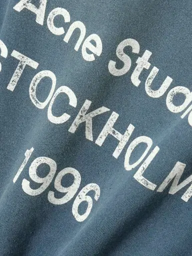 Acne Studios Printed Organic Cotton-blend Jersey Hoodie | Thumbnail 4 Acne Studios Printed Organic Cotton-blend Jersey Hoodie | Thumbnail 4