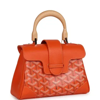 goyard Goyard Saigon Souple Mini Orange Goyardine Palladium Hardware | Thumbnail 2 goyard Goyard Saigon Souple Mini Orange Goyardine Palladium Hardware | Thumbnail 2