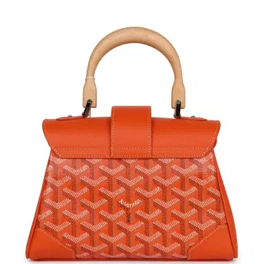 goyard Goyard Saigon Souple Mini Orange Goyardine Palladium Hardware | Thumbnail 5 goyard Goyard Saigon Souple Mini Orange Goyardine Palladium Hardware | Thumbnail 5