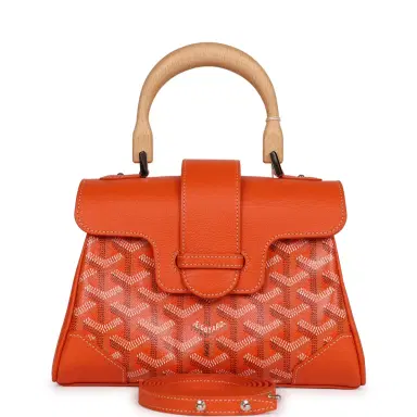 goyard Goyard Saigon Souple Mini Orange Goyardine Palladium Hardware | Thumbnail 1 goyard Goyard Saigon Souple Mini Orange Goyardine Palladium Hardware | Thumbnail 1