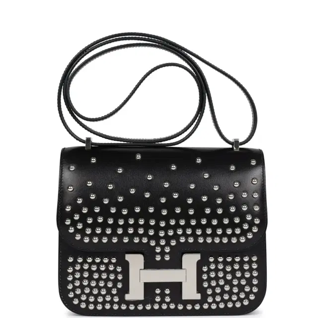 hermes Hermes Constance 18 Clouté Black Box Palladium Hardware