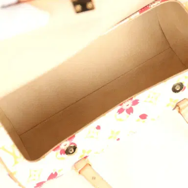 Louis Vuitton Vintage Louis Vuitton X Takashi Murakami Cream and Red Cherry Blossom Papillon Gold Hardware | Thumbnail 10