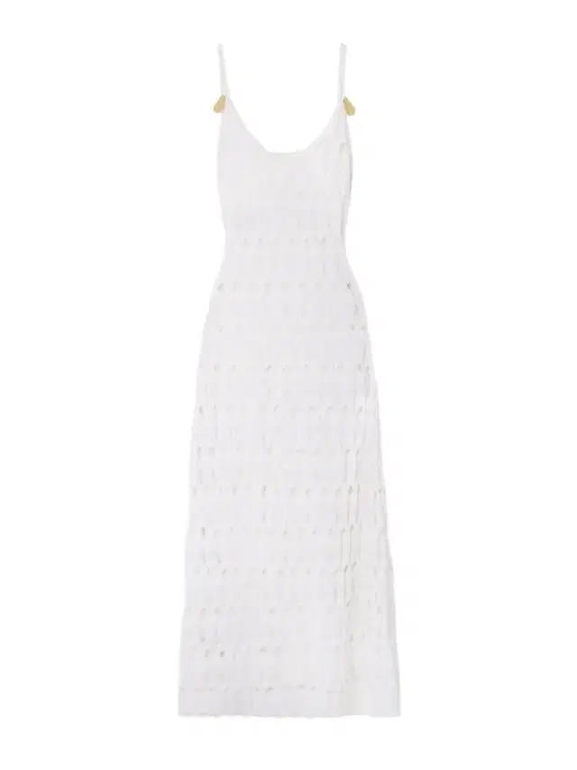 Embellished Open-knit Cotton And Silk-blend Midi Dress
