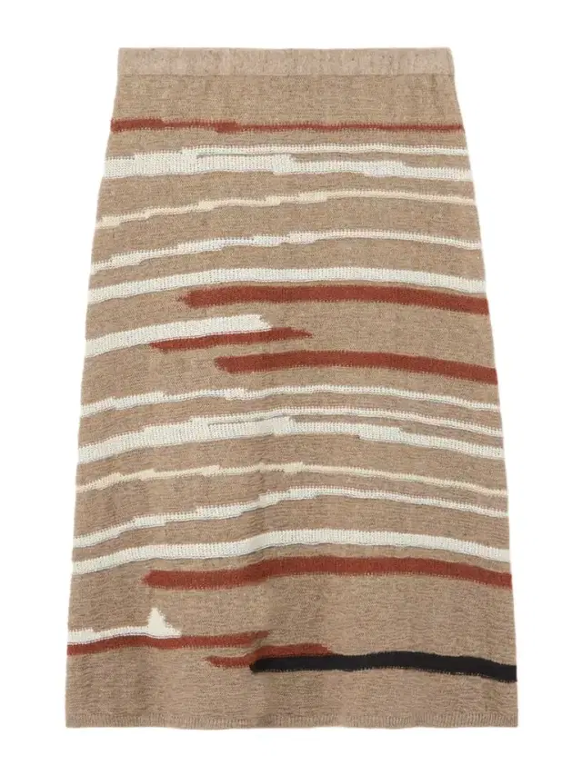 triped Jacquard-knit Linen And Cotton-blend Midi kirt