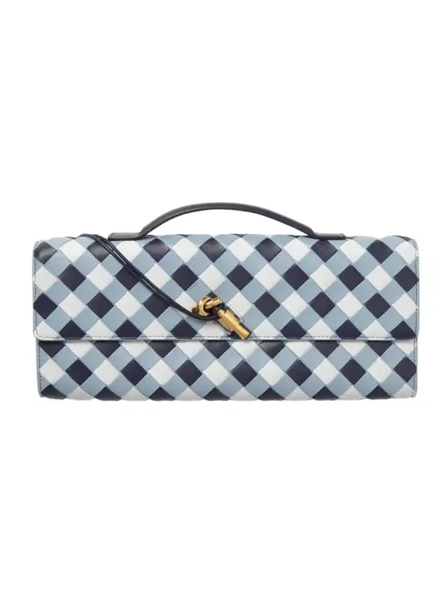 Andiamo Long Intrecciato Leather Clutch