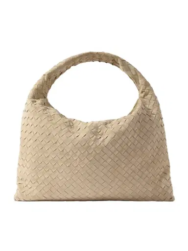 Bottega Veneta Hop Large Intrecciato Suede Tote | Thumbnail 1 Bottega Veneta Hop Large Intrecciato Suede Tote | Thumbnail 1