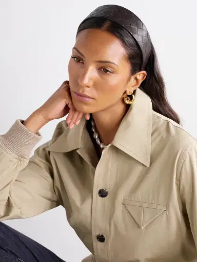 Bottega Veneta Intrecciato Leather Headband | Thumbnail 2 Bottega Veneta Intrecciato Leather Headband | Thumbnail 2
