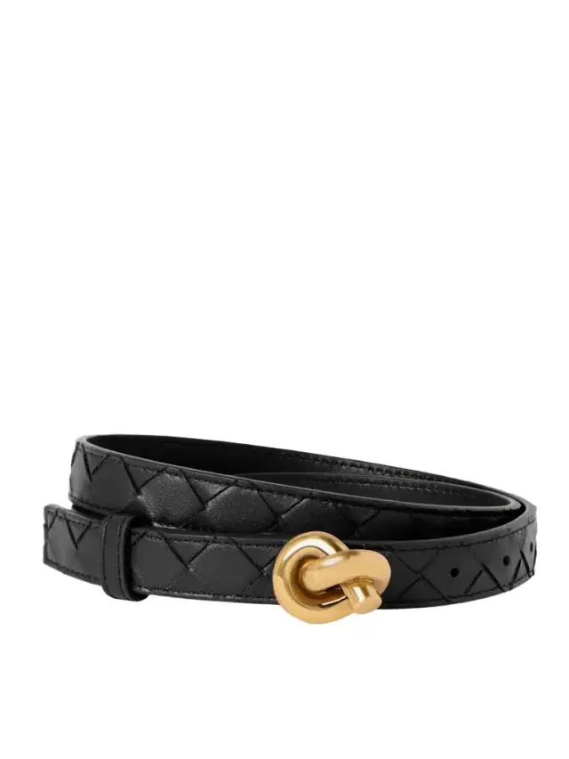 Knot Intrecciato Leather Belt