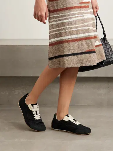 Bottega Veneta Orbit Leather-trimmed Suede And Shell Sneakers | Thumbnail 2 Bottega Veneta Orbit Leather-trimmed Suede And Shell Sneakers | Thumbnail 2