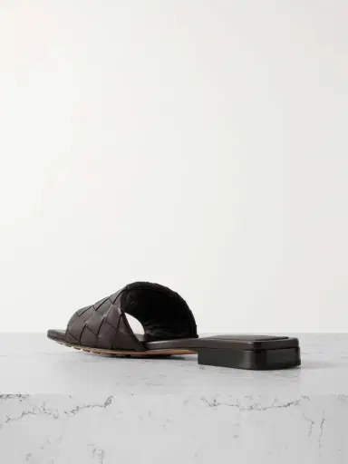 Bottega Veneta Riva Intrecciato Leather Slides | Thumbnail 3
