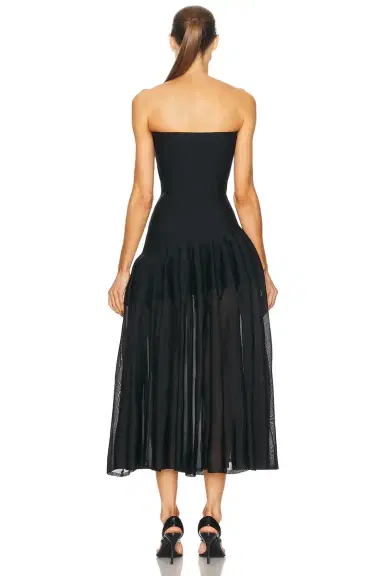 ALAÏA Long Godet Dress | Thumbnail 4 ALAÏA Long Godet Dress | Thumbnail 4